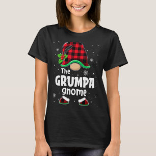 The Grumpa Gnome Buffalo Plaid Christmas Matching T-Shirt