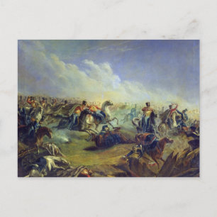 The Guard hussars attacking near Warsaw Postcard