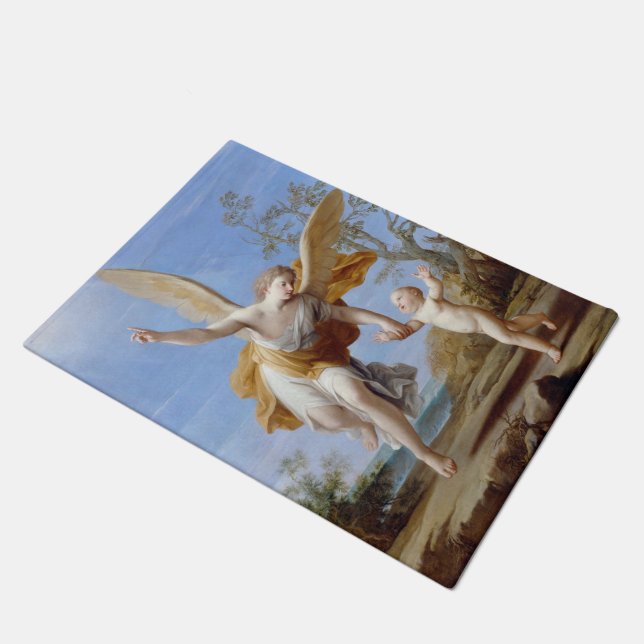 "The Guardian Angel" art floor mat (Angled)