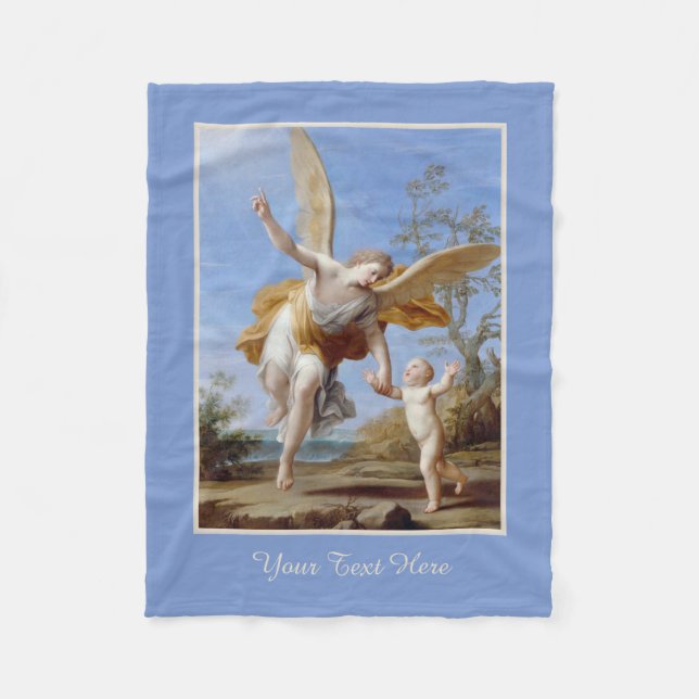 "The Guardian Angel"  custom fleece blanket (Front)