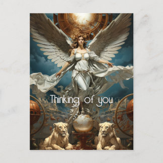 The Guardian Angel painting Postcard