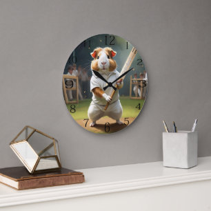 The Guinea Pig Cricketer: Dressed in Whites,  Large Clock