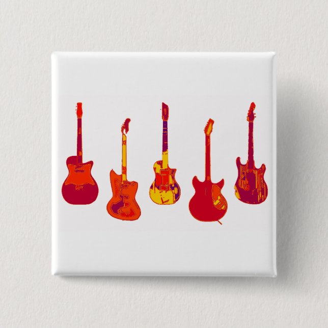 THE GUITAR LEGENDS 15 CM SQUARE BADGE (Front)