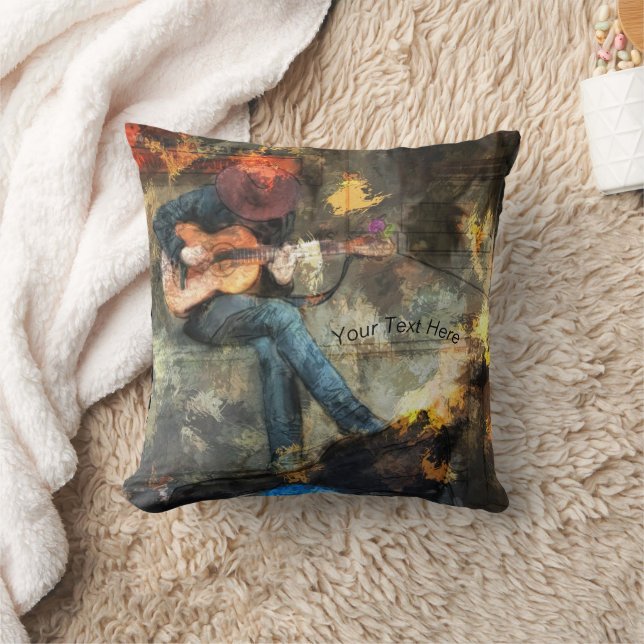 The Guitar Man Cushion (Blanket)
