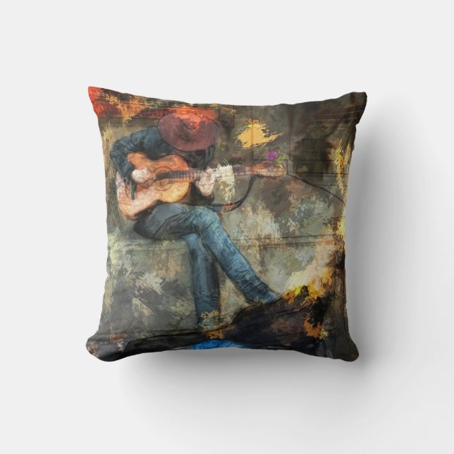 The Guitar Man Cushion (Front)