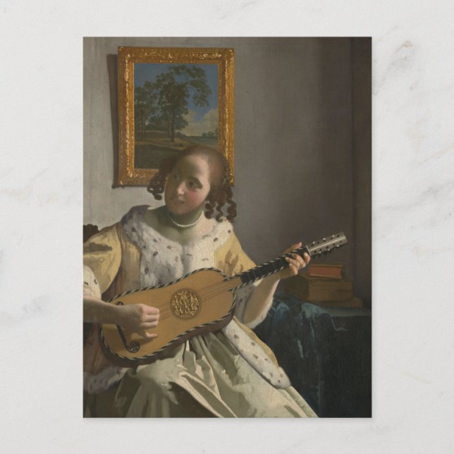 The Guitar Player by Johannes Vermeer Postcard (Front)