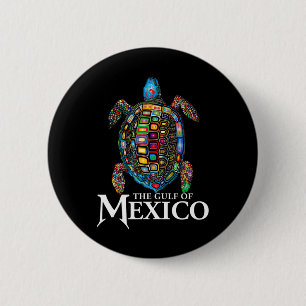 The Gulf Of Mexico Edm Music Rave Dance Sea Turtle 6 Cm Round Badge