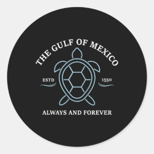 The Gulf Of Mexico Turtle And Resist Classic Round Sticker
