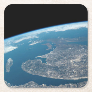 The Gulf Of St. Lawrence And Canada. Square Paper Coaster