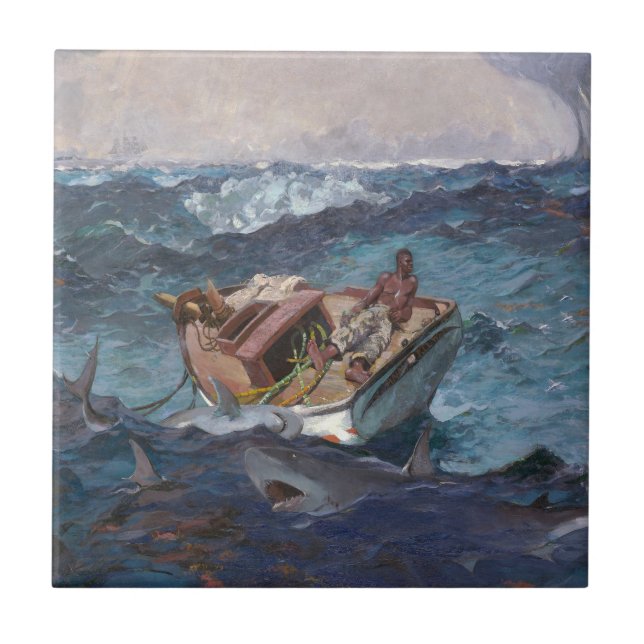 The Gulf Stream 1899 W Homer Ceramic Tile (Front)