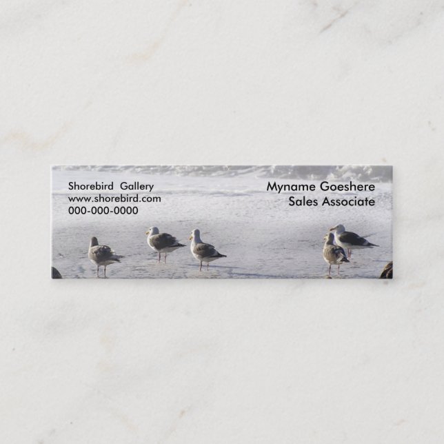 The gull squad mini business card (Front)
