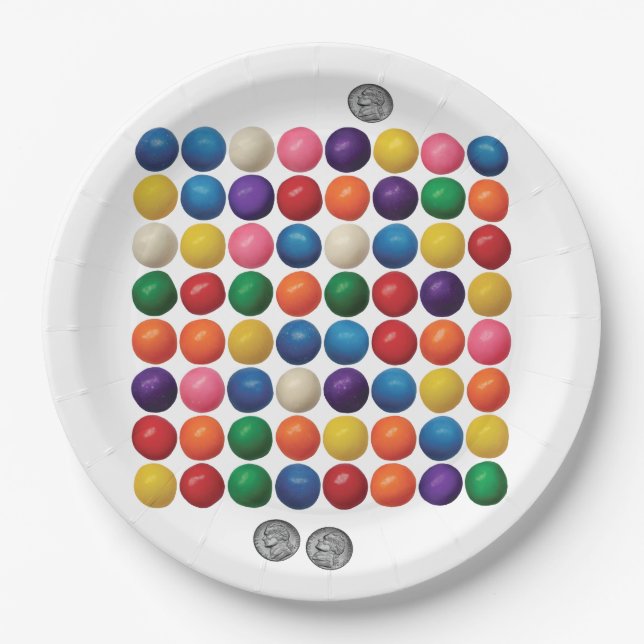 The Gumball Machine Paper Plate (Front)