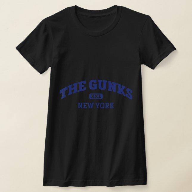The Gunks College Style Rock Climbing Area Design  T-Shirt (Laydown)