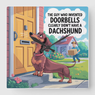 The Guy Who Invented Doorbells Square Wall Clock