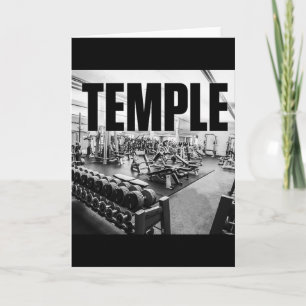 The Gym Is My TEMPLE - Bodybuilding Motivational Card