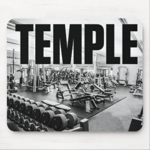 The Gym Is My TEMPLE - Bodybuilding Motivational Mouse Pad
