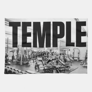The Gym Is My TEMPLE - Bodybuilding Motivational Tea Towel