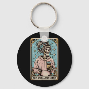 The Gymnastics Mama Tarot Card Funny Halloween Key Ring