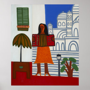 The Gypsy Girl in Front of Sacre Coeur 2006 Poster