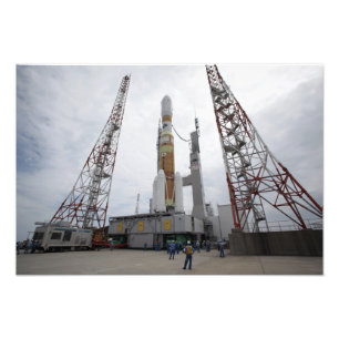 The H-IIB rocket on the launch pad Photo Print