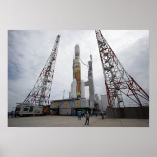 The H-IIB rocket on the launch pad Poster