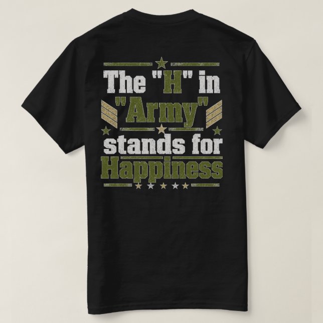 The H in Army T-Shirt (Design Back)