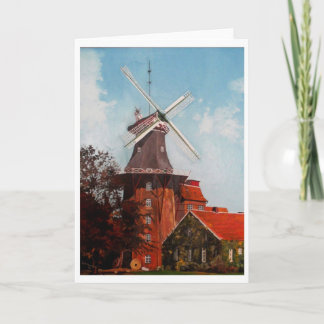 The Hage Mühle painted in oil Card