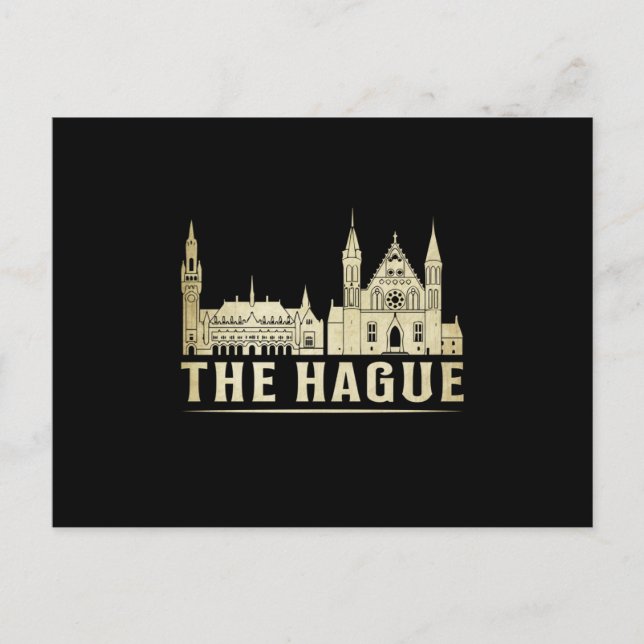 The Hague City Cityscape Skyline Trip Funny Gift Postcard (Front)