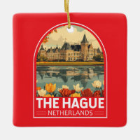 The Hague Netherlands Travel Art Emblem