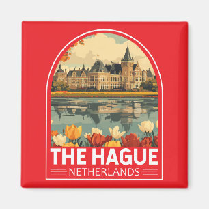 The Hague Netherlands Travel Art Emblem Magnet