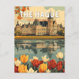 The Hague Netherlands Travel Art Vintage Postcard