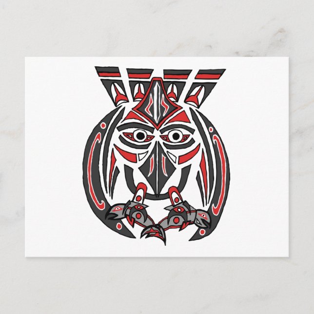The Haida Raven and the Salmon Postcard (Front)