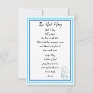 The Hail Mary Prayer Card