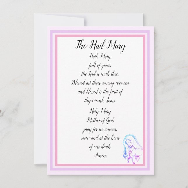 The Hail Mary Prayer Card (Front)