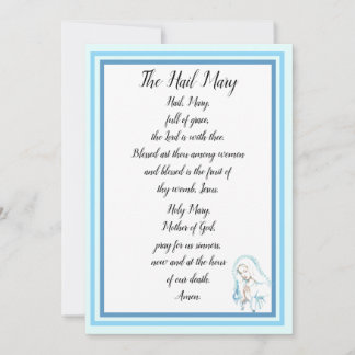 The Hail Mary Prayer Card