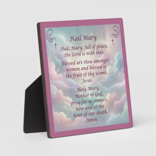 The Hail Mary Prayer on a Plaque (Front)