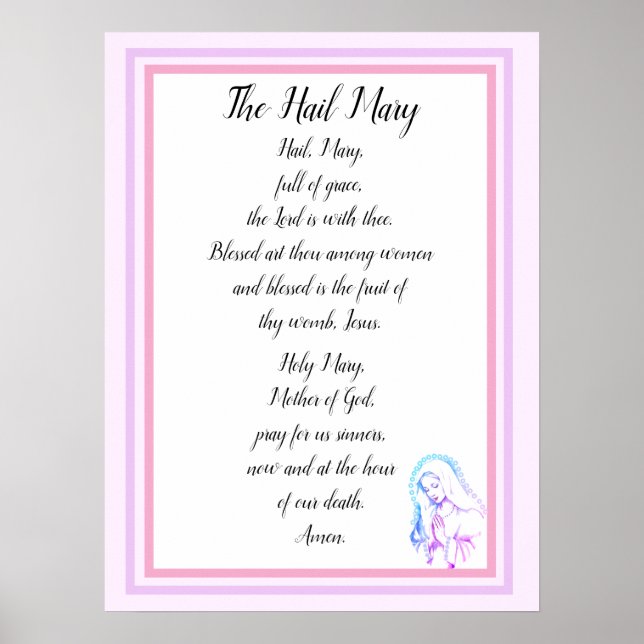 The Hail Mary Prayer Poster (Front)
