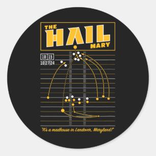 The Hail Mary - Washington  Classic Round Sticker
