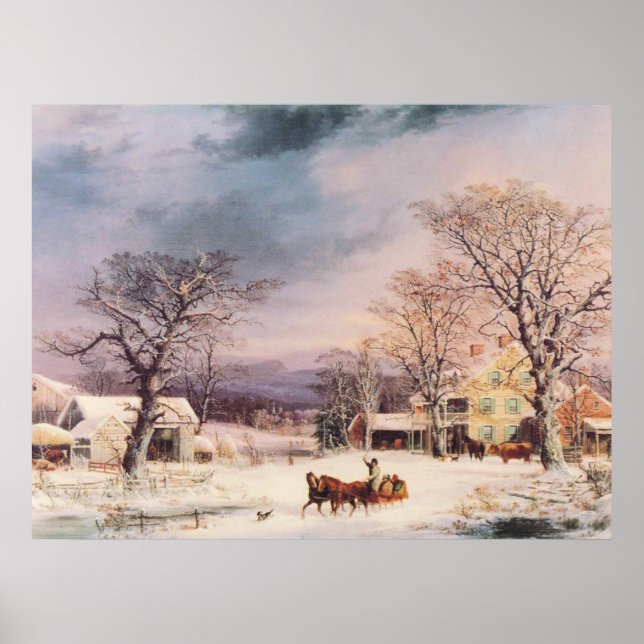 The Half-Way House by George Durrie Poster (Front)