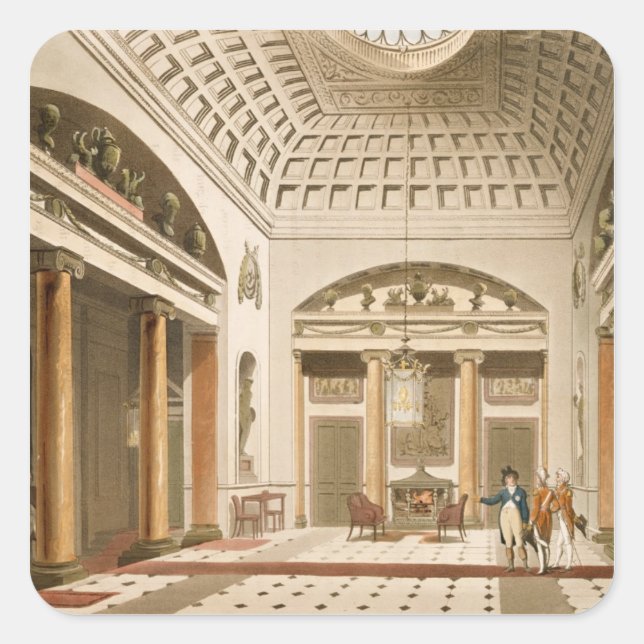 The Hall, Carlton House Square Sticker (Front)