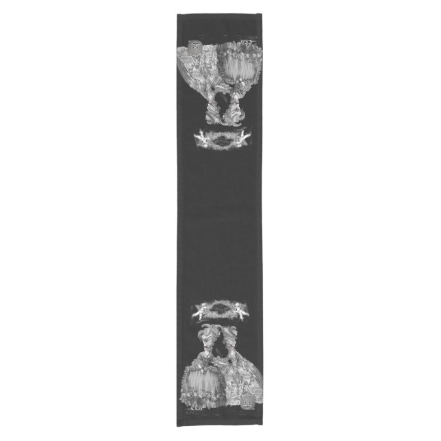 The Halloween Ball (on black) Short Table Runner (Front)