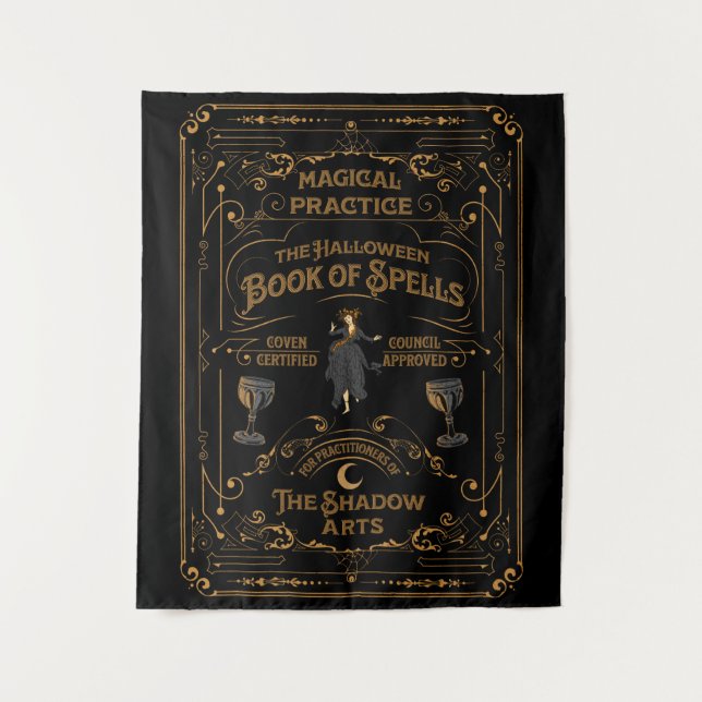 The Halloween Book of Spells | Goth Tapestry (Front)