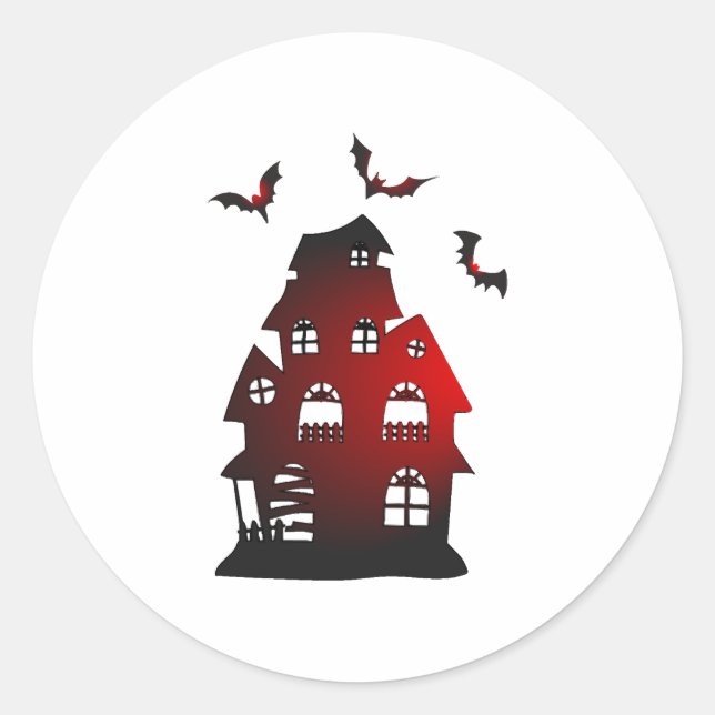 the halloween design classic round sticker (Front)