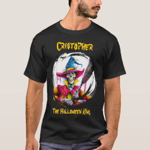 The Halloween King Skeleton Wizard  T-Shirt