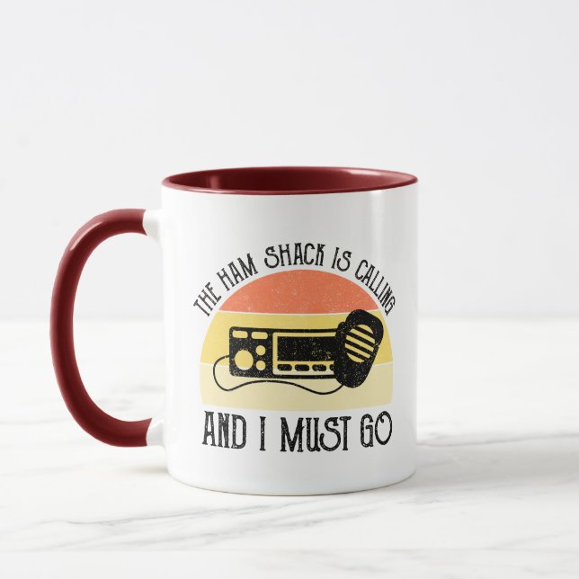 The Ham Shack Is Calling And I Must Go Mug (Left)
