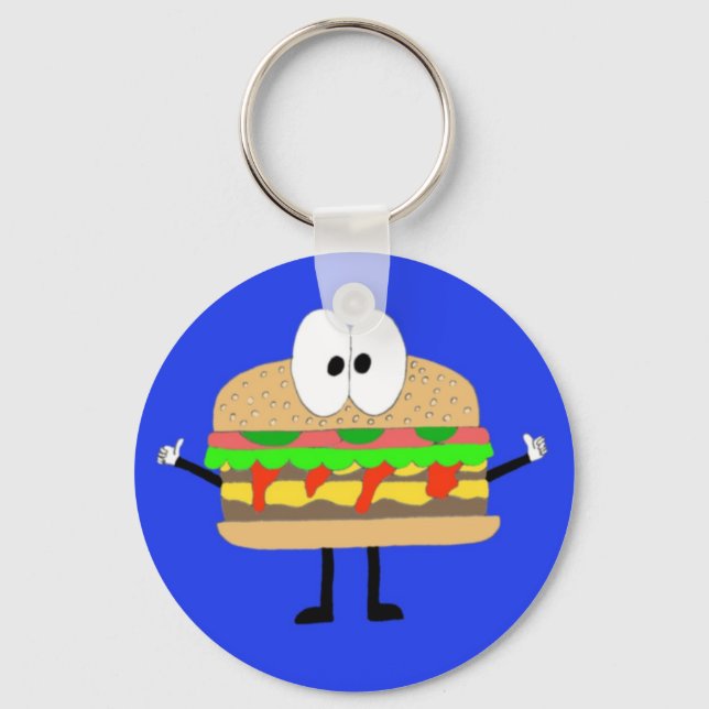 The Hamburger Man doing the Fonzie. Key Ring (Front)