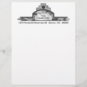 the hamilton customized letterhead