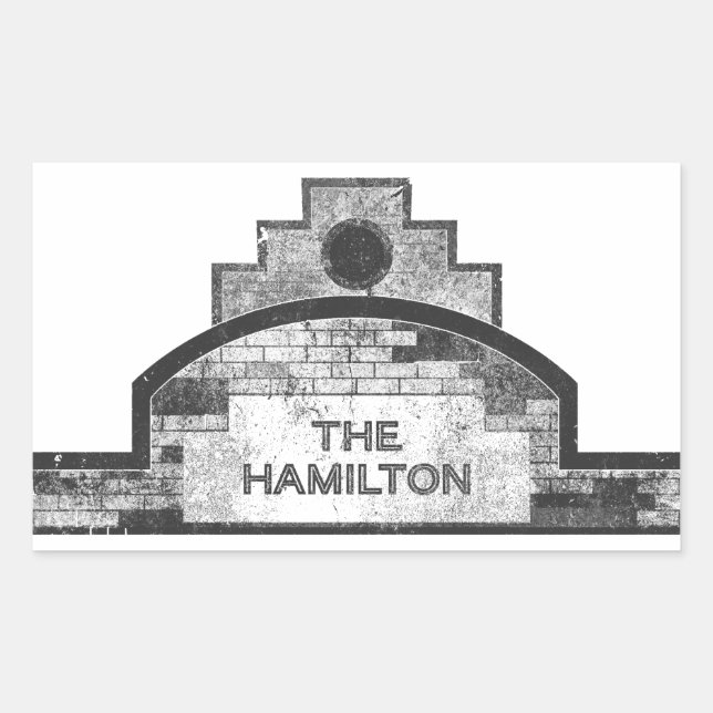 the hamilton rectangular sticker (Front)