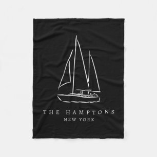 The Hamptons New York Yacht Club Sailing Souvenir Fleece Blanket