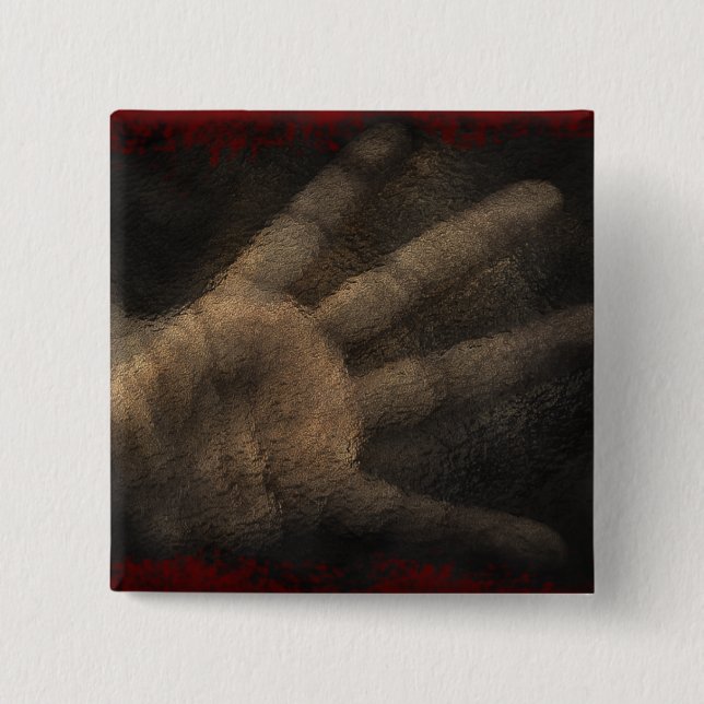 The Hand from Below 15 Cm Square Badge (Front)